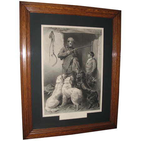 Framed lithograph, Antique Estate Sale